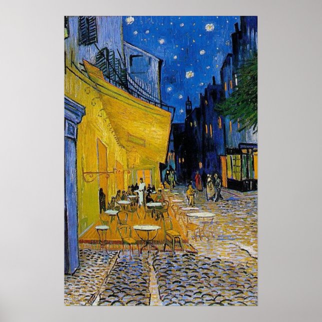 The Cafe Terrace by Vincent Van Gogh Poster (Front)