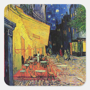 The cafe terrace on the place du forum, Arles, at Square Sticker