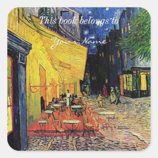 the cafe terrace on the place du forum, Arles... Square Sticker