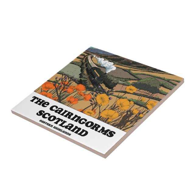 The Cairngorms Scotland  Ceramic Tile (Side)