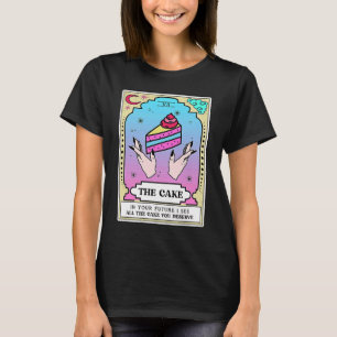 The Cake Sweet Desert Tarot Reading Card Crescent T-Shirt