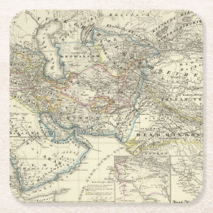 The Caliph's empire at its biggest - East Square Paper Coaster