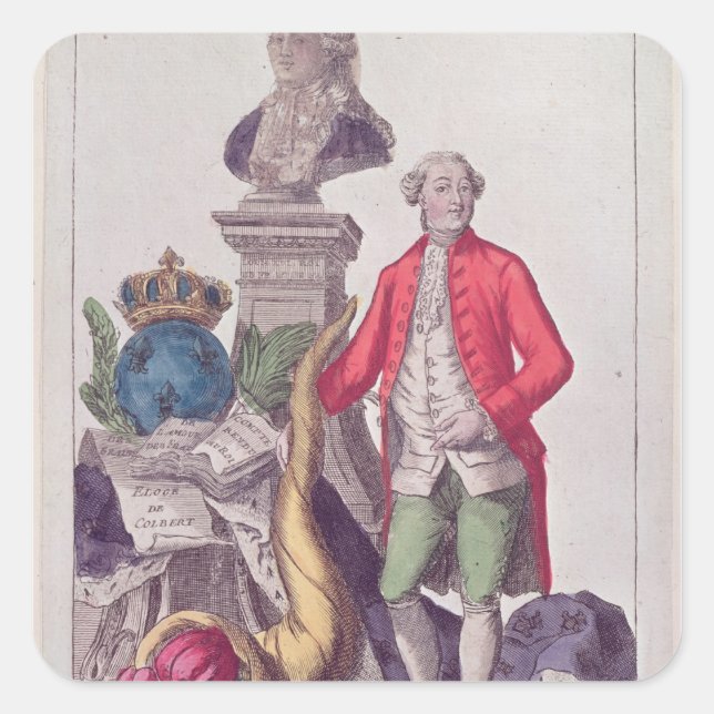 The Call of Jacques Necker  16th July 1789 Square Sticker (Front)