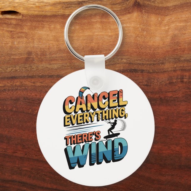 The Call of the Wind - Kite Surfing Passion Key Ring (Front)
