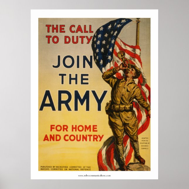 The Call to Duty - Join the Army Poster (Front)