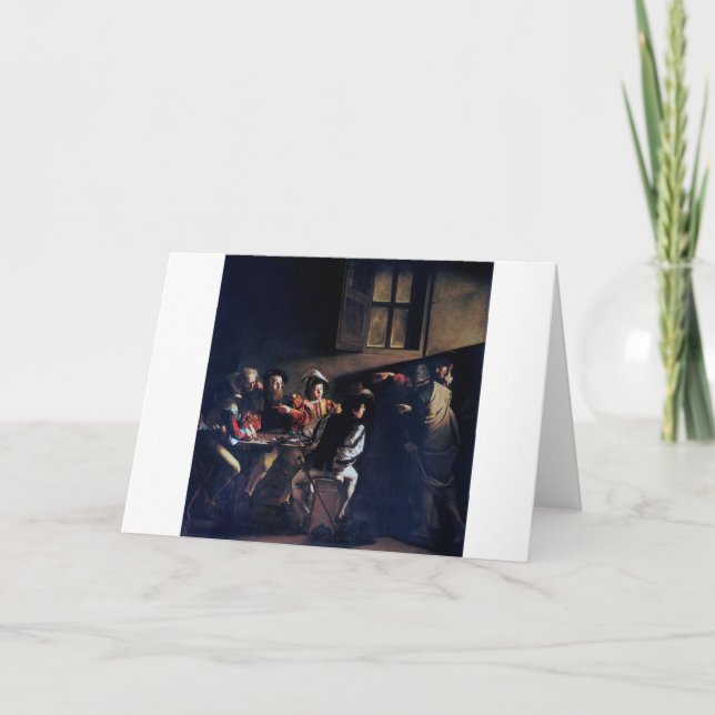 The Calling of Saint Matthew, Caravaggio Card (Front)