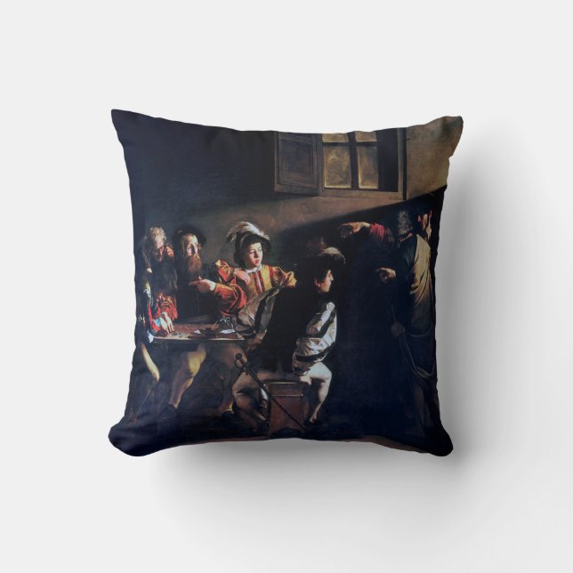 The Calling of Saint Matthew, Caravaggio Cushion (Front)