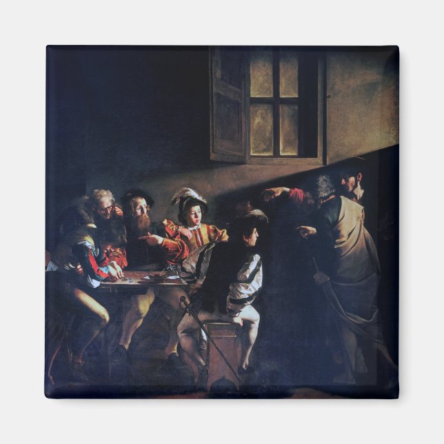 The Calling of Saint Matthew, Caravaggio Magnet (Front)