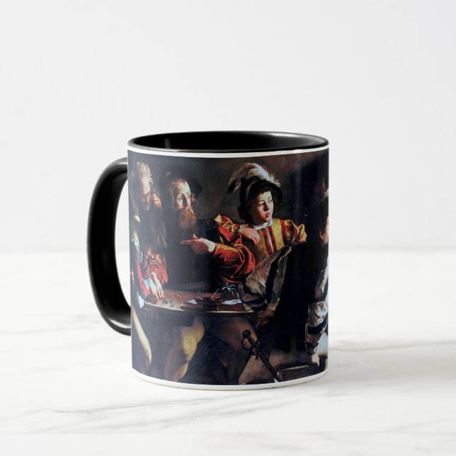 The Calling of Saint Matthew, Caravaggio Mug (Front Left)