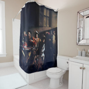 The Calling of Saint Matthew, Caravaggio Shower Curtain