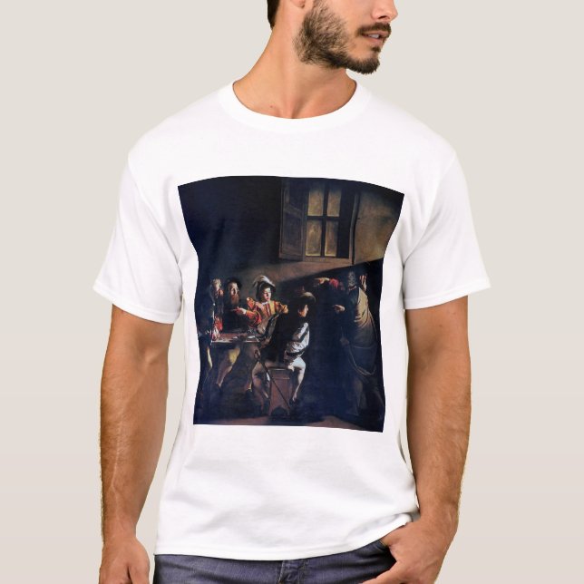 The Calling of Saint Matthew, Caravaggio T-Shirt (Front)
