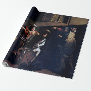 The Calling of Saint Matthew, Caravaggio Wrapping Paper