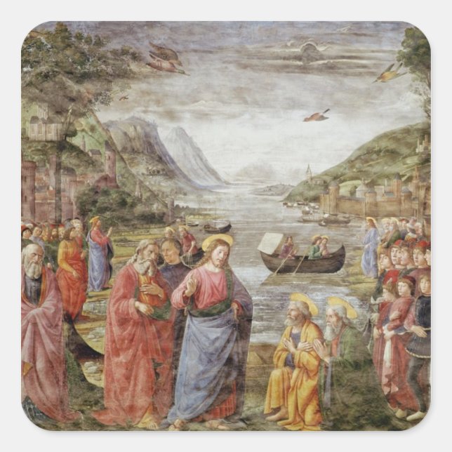 The Calling of SS. Peter and Andrew, 1481 Square Sticker (Front)