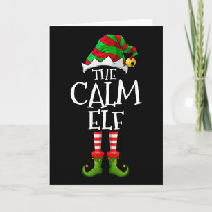The Calm Elf Christmas Family Matching Xmas Group Card