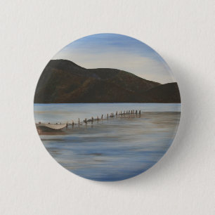 The Calm Water of Akyaka Landscape Art 6 Cm Round Badge
