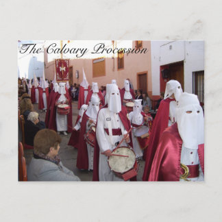 The Calvary Easter Procession. Holiday Postcard