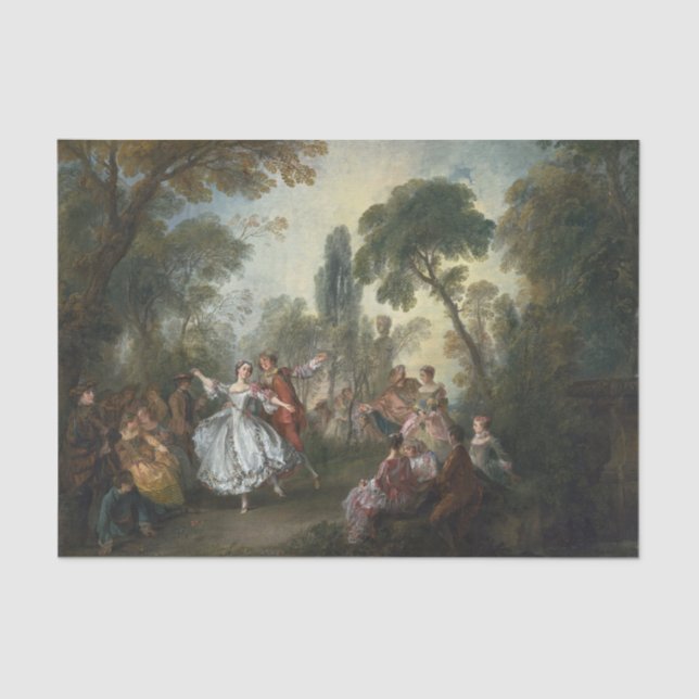 The Camargo Dancing by Nicolas Lancret Tissue Paper (Front)