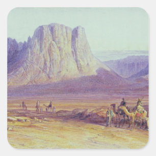 The Camel Train, Condessi, Mount Sinai, 1848 Square Sticker