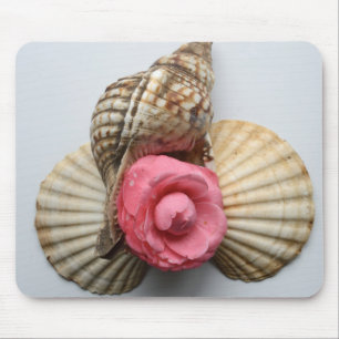 The Camellia And The Shells Mouse Pad