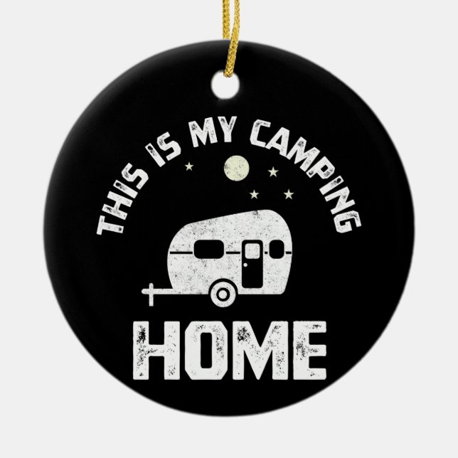 The Camping Trailer Camper Mobile Home Ceramic Ornament (Front)