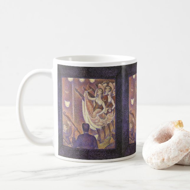 The Can Can Dance, Le Chahut by Georges Seurat Coffee Mug (With Donut)