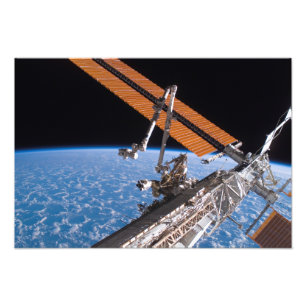 The Canadarm2 and solar array panel wings Photo Print
