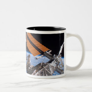 The Canadarm2 and solar array panel wings Two-Tone Coffee Mug