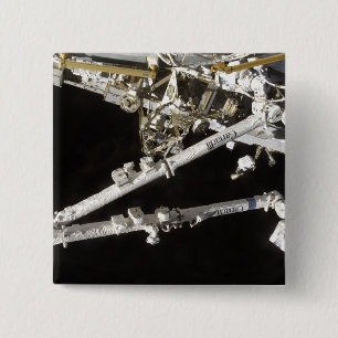 The Canadian-built space station 15 Cm Square Badge