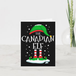 The Canadian Elf Christmas Family Matching Xmas Ca Card