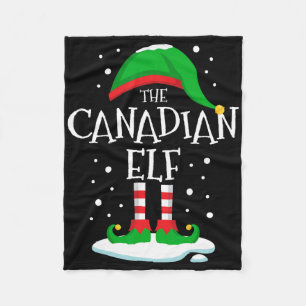 The Canadian Elf Christmas Family Matching Xmas Ca Fleece Blanket