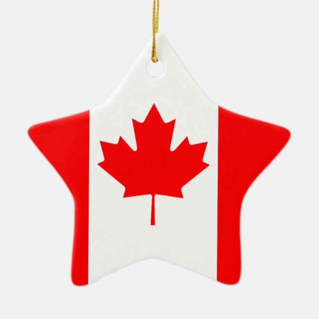 The Canadian Flag, Canada Ceramic Tree Decoration (Front)