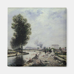 The Canal de l'Ourcq near Pantin, 1871 Magnet
