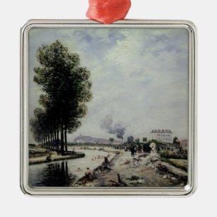 The Canal de l'Ourcq near Pantin, 1871 Metal Ornament
