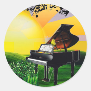 THE CANARY AT SUNRISE! CLASSIC ROUND STICKER
