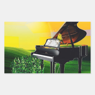 THE CANARY AT SUNRISE! RECTANGULAR STICKER