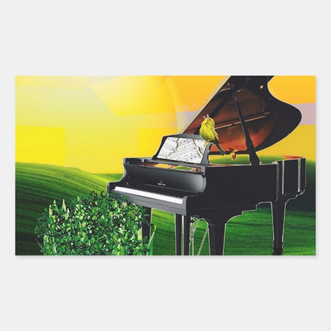 THE CANARY AT SUNRISE! RECTANGULAR STICKER (Front)