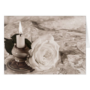 The candle and rose