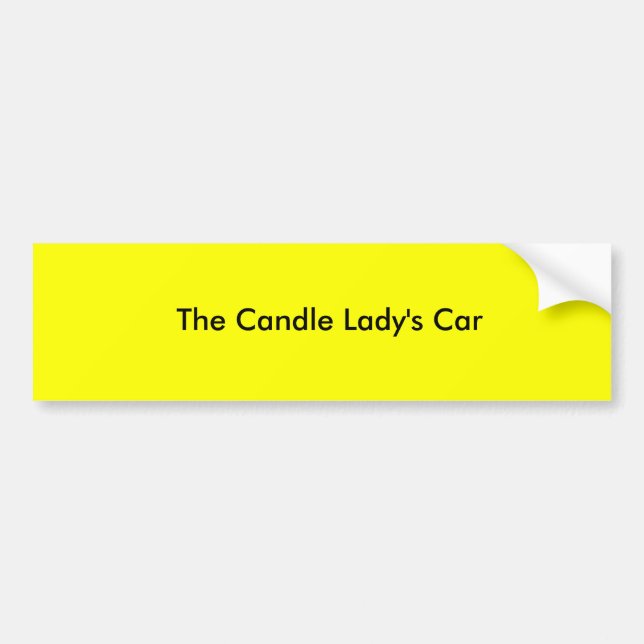 The Candle Lady's Car Bumper Sticker (Front)