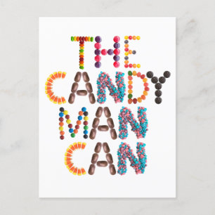 The Candy Man Can - Encouraging Halloween Postcard