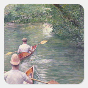 The Canoes, 1878 Square Sticker