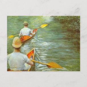 The Canoes, Perissoires by Gustave Caillebotte Postcard