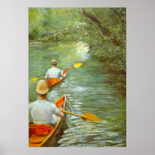 The Canoes, Perissoires by Gustave Caillebotte Poster