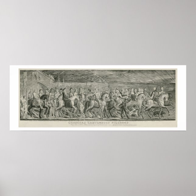 The Canterbury Pilgrims by William Blake Poster (Front)