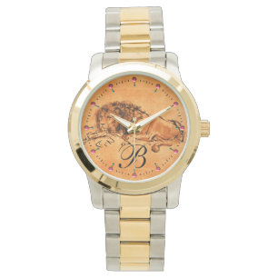 THE CAPE LION LYING DOWN, Orange Yellow Monogram Watch