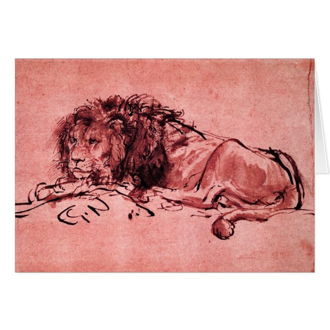 THE CAPE LION LYING DOWN ,Pink Black (Front Horizontal)