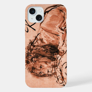THE CAPE LION LYING DOWN, Pink ,Black Monogram iPhone 15 Plus Case