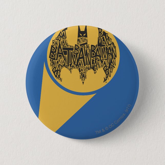 The Caped Crusader 6 Cm Round Badge (Front)