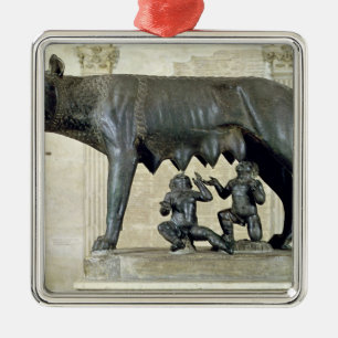 The Capitoline She-Wolf Metal Ornament