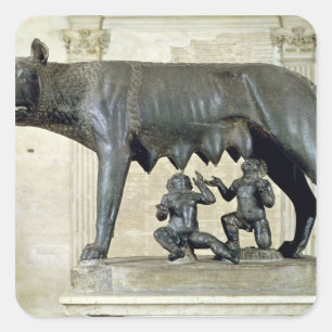The Capitoline She-Wolf Square Sticker