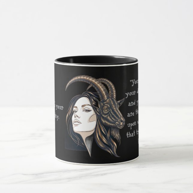 The Capricorn Lady: Luxury Two-Tone Mug (Center)